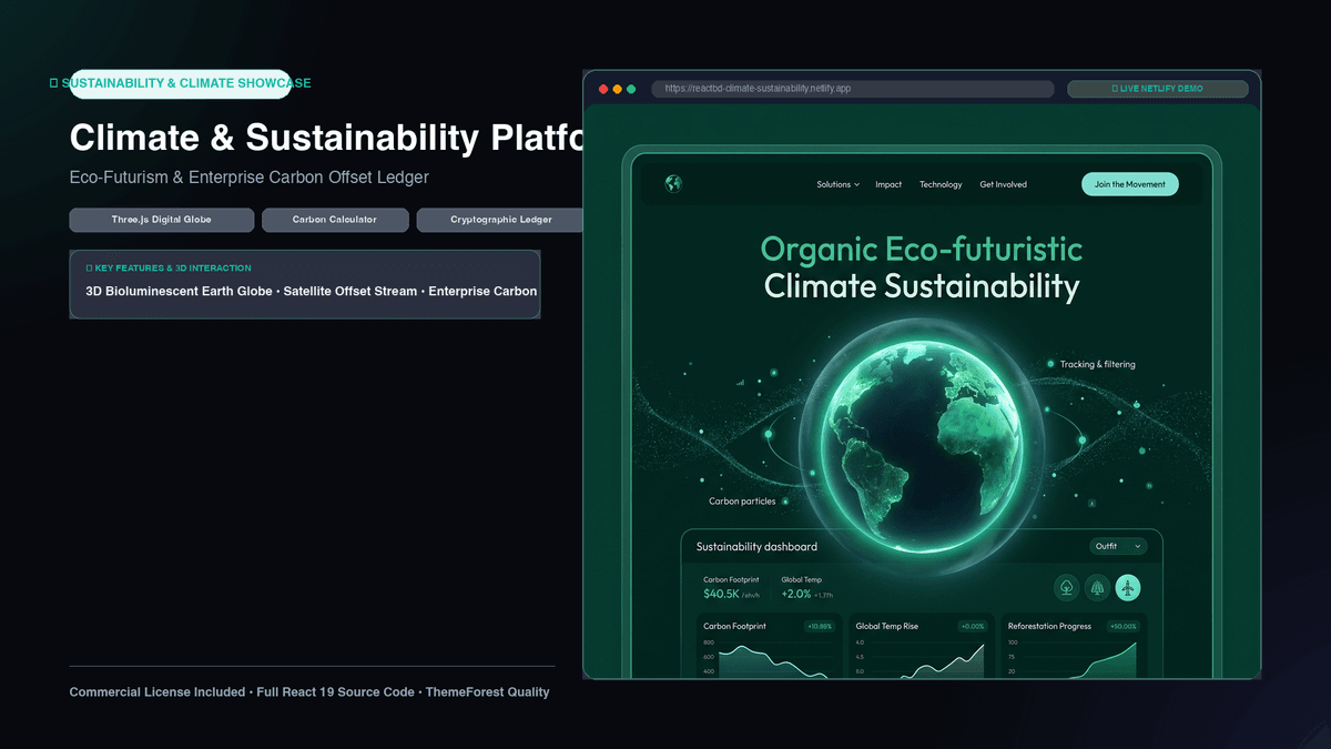 12x Production 3D WebGL React Landing Pages Bundle (Commercial License)