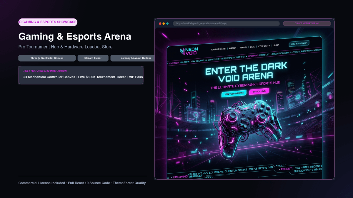 12x Production 3D WebGL React Landing Pages Bundle (Commercial License)