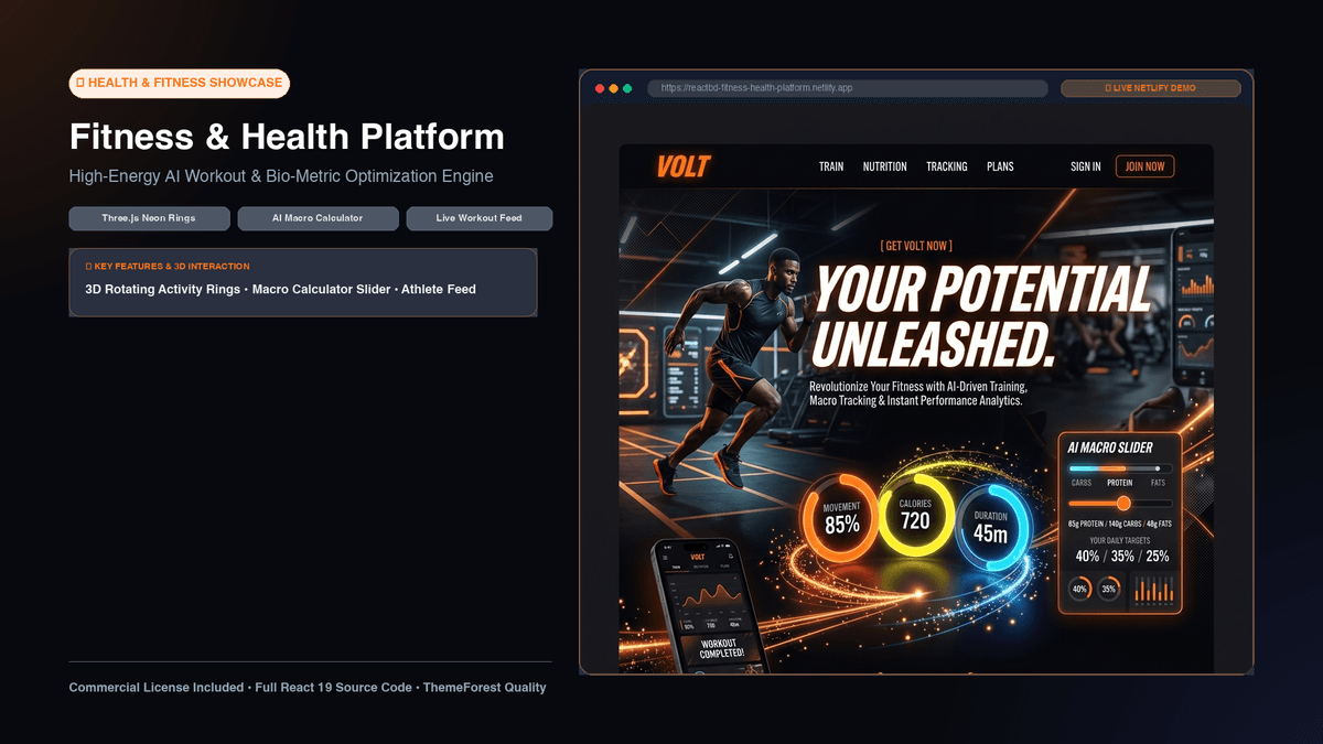 12x Production 3D WebGL React Landing Pages Bundle (Commercial License)