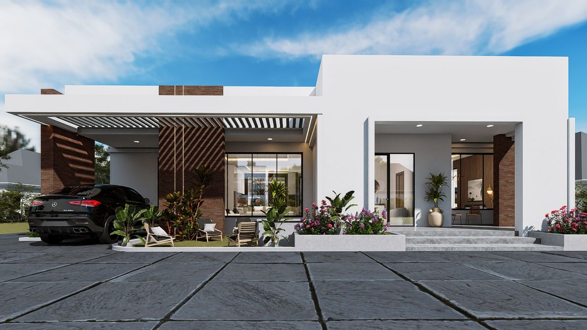 Luxury Modern House Design | 3 Bedroom with Swimming Pool and Home Office | 18m x 21m