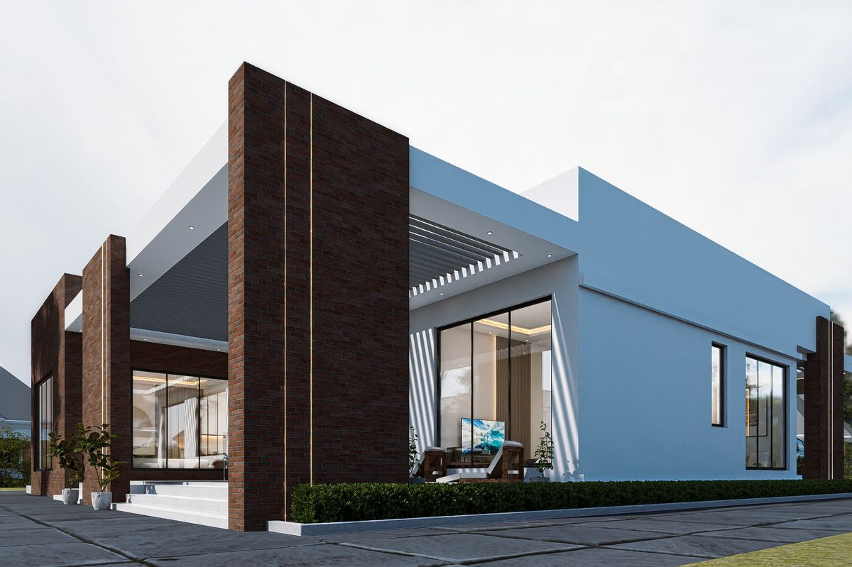 Luxury Modern House Design | 3 Bedroom with Swimming Pool and Home Office | 18m x 21m