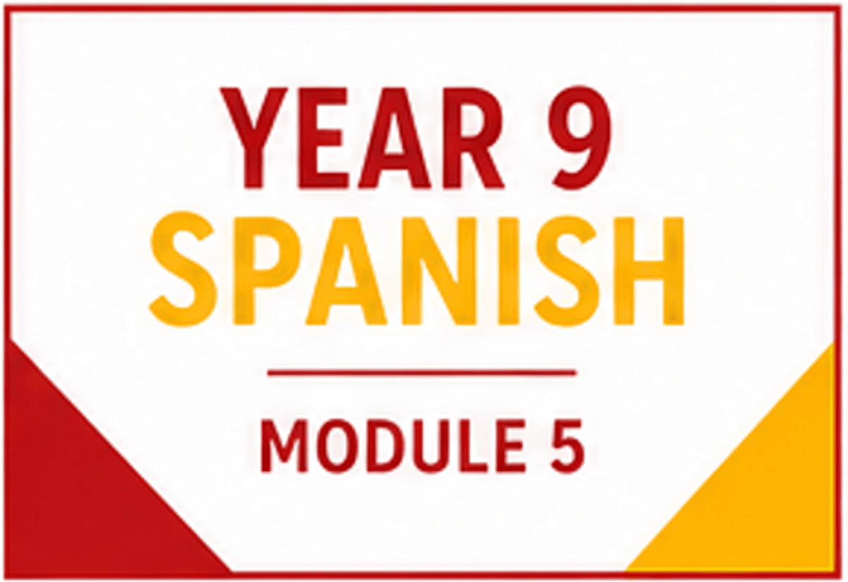 Year 9 Spanish Module 5 Una aventura en Madrid ALL Units