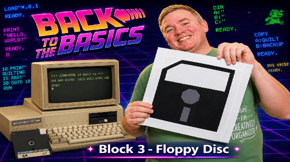 5.25 Inch Floppy Disc Quilt Block pattern