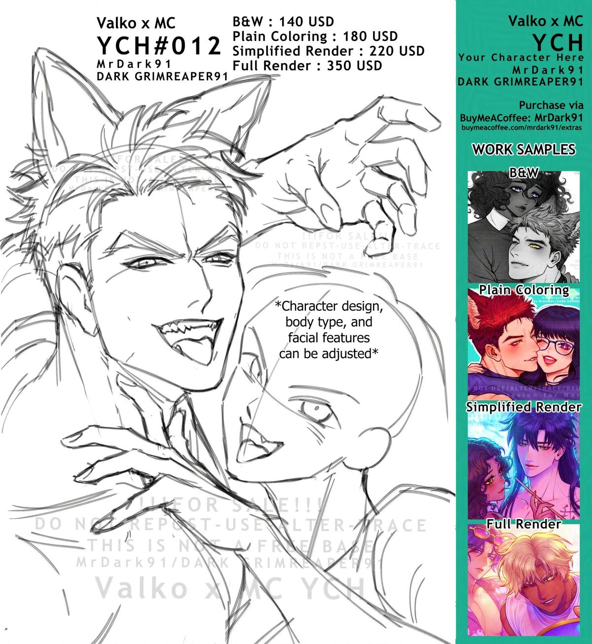 🐺🐾Valko x MC YCH #012 [Love And Deepspace]