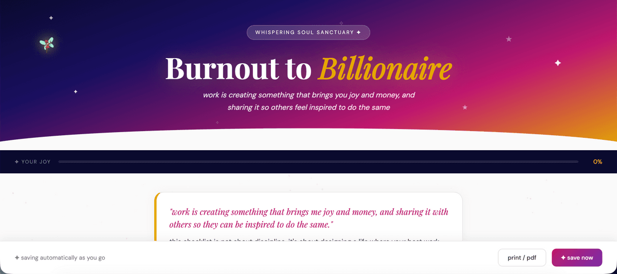 📘 Burnout to Billionaire (Book + Digital Gift)
