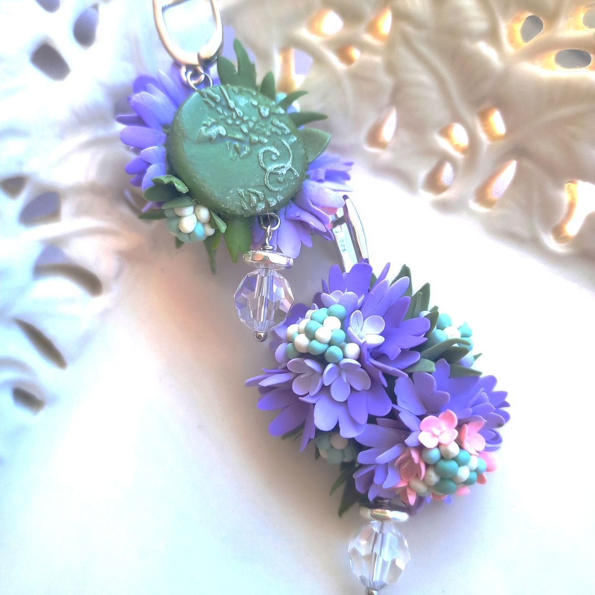 Scabiosa Flower Earrings