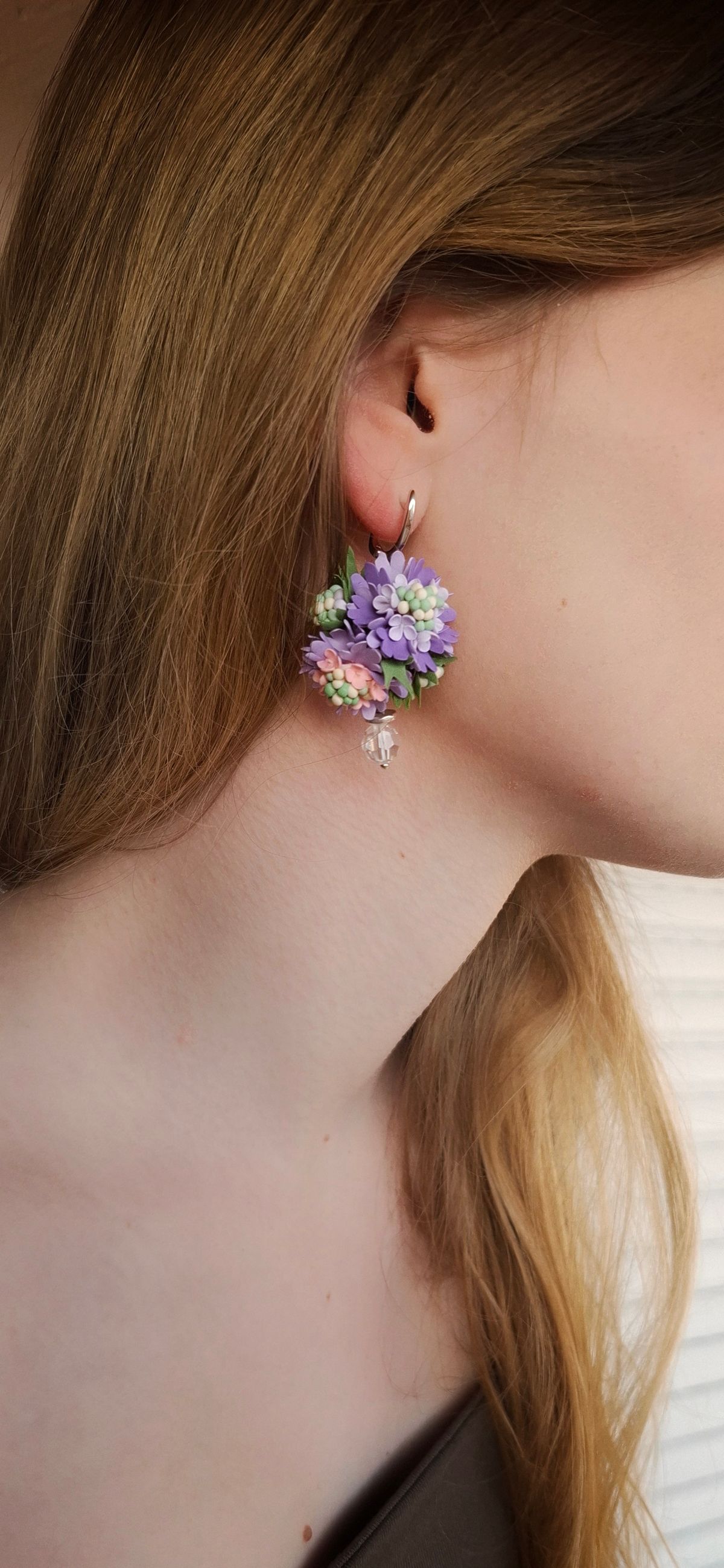 Scabiosa Flower Earrings
