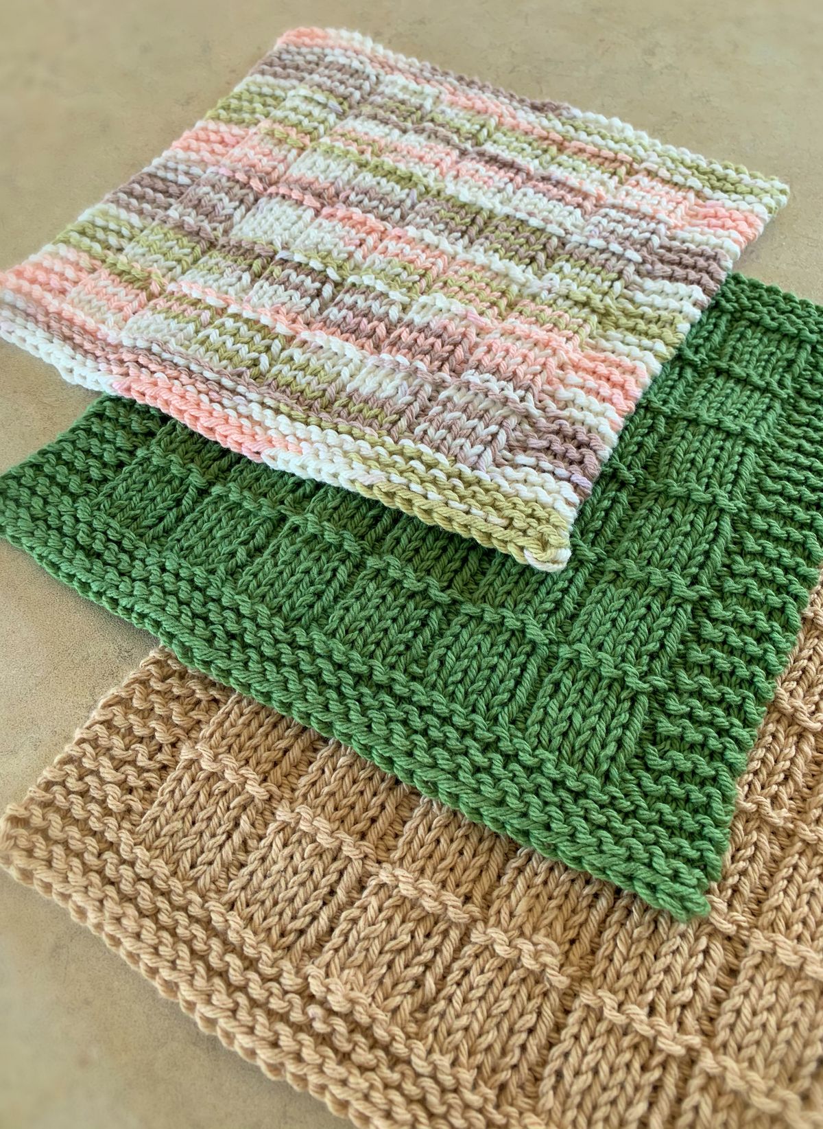 Bars and Stripes Knitted Dishcloth PDF Knitting Pattern - Includes how-to video