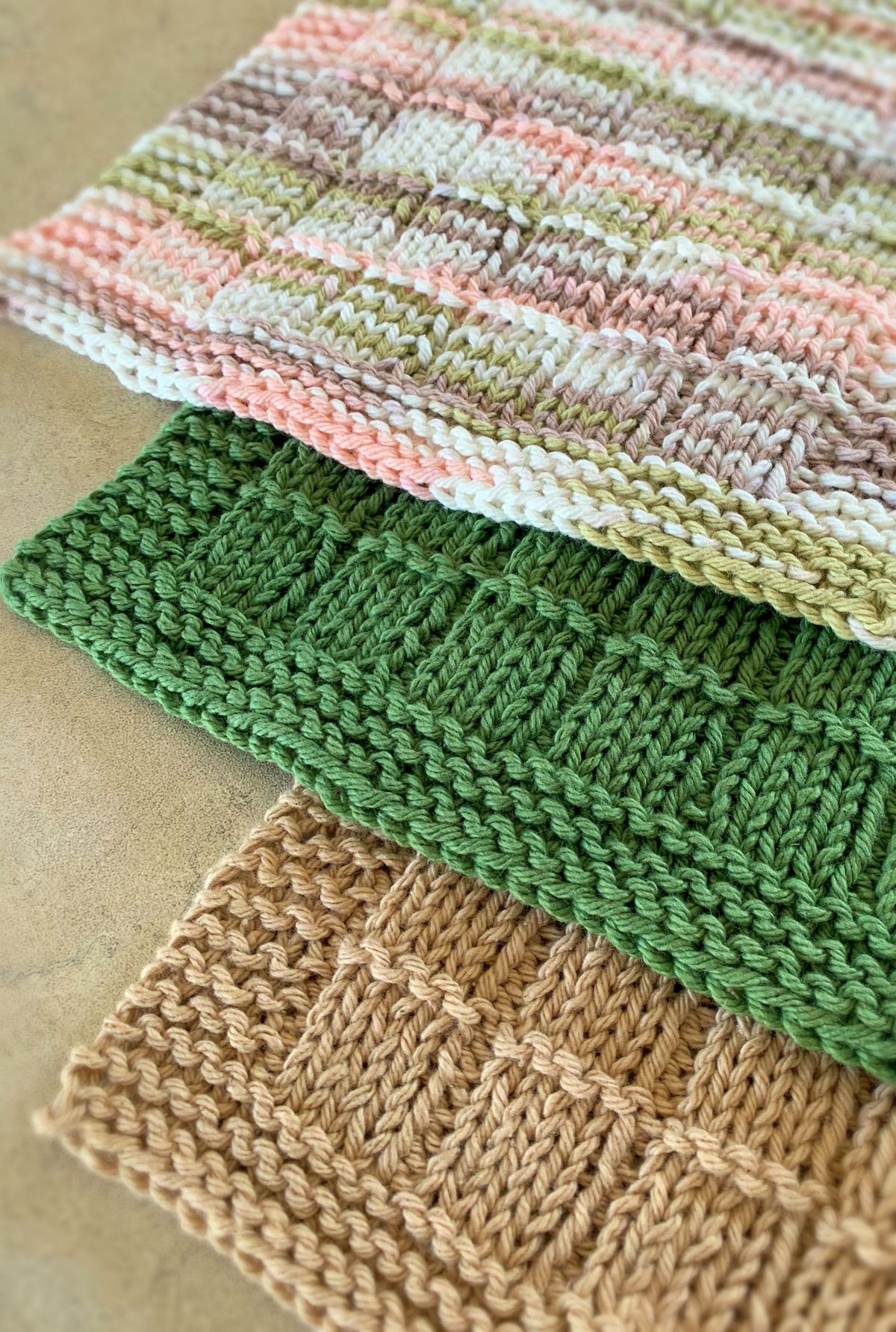 Bars and Stripes Knitted Dishcloth PDF Knitting Pattern - Includes how-to video