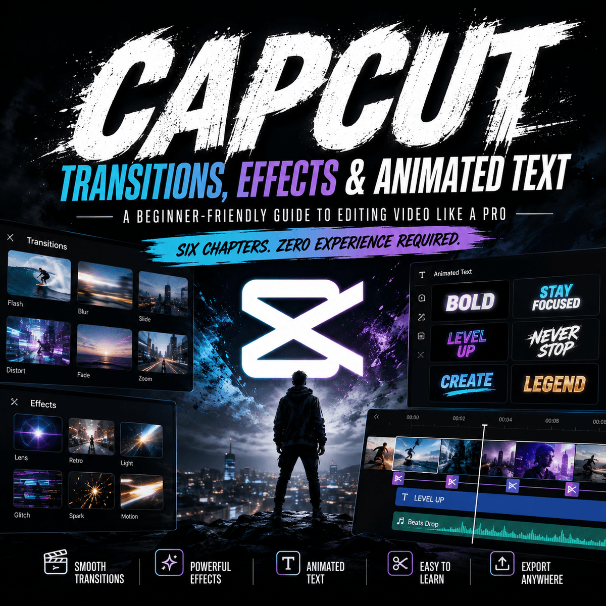 CapCut: Transitions, Effects & Animated Text — Beginner's Guide (PDF + EPUB)
