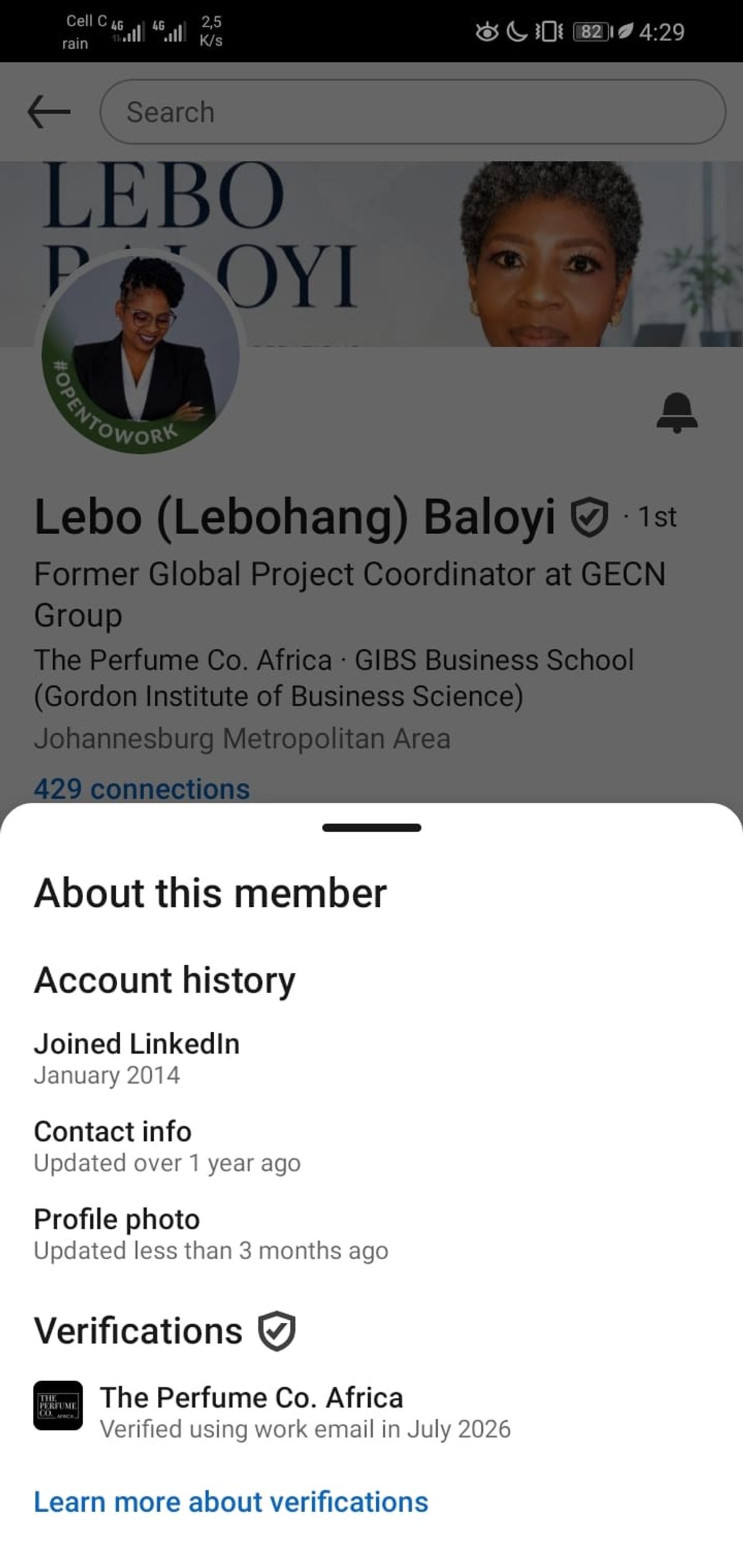 LinkedIn Member Profile Verifications