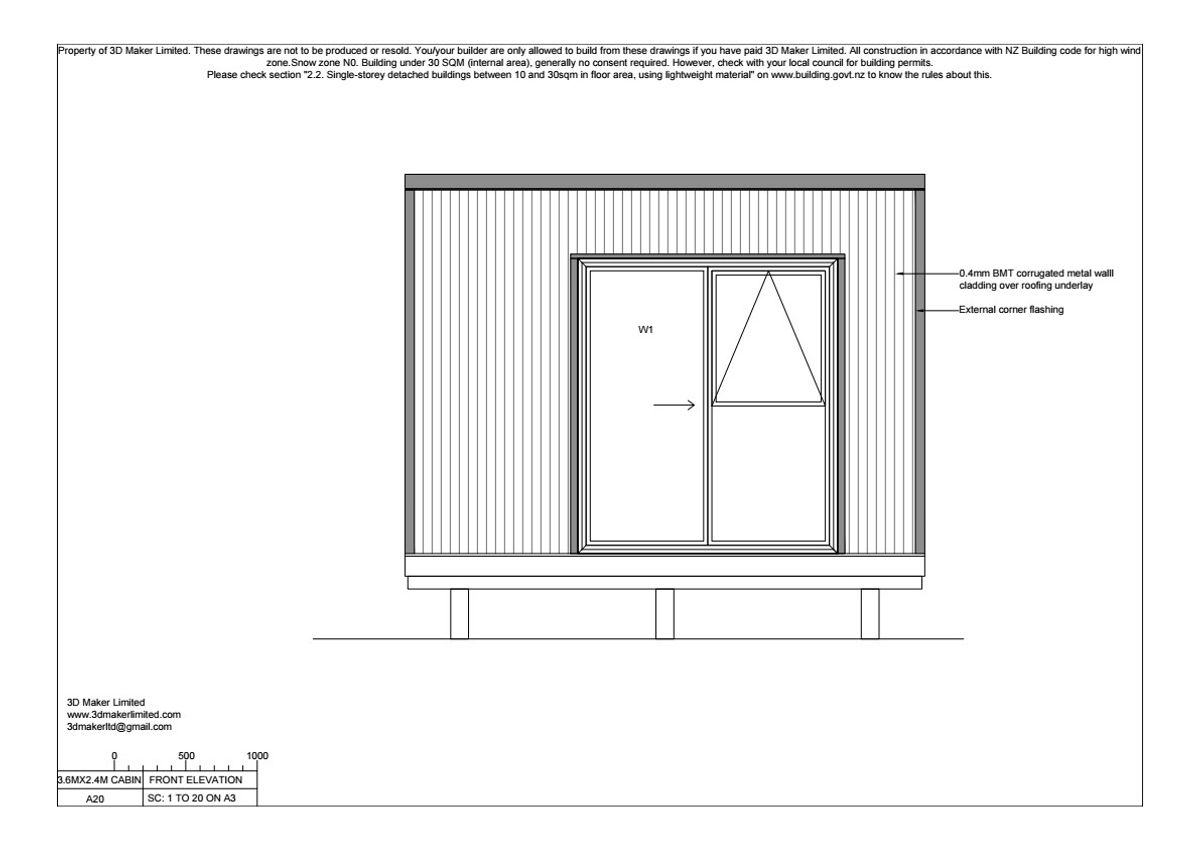 FREE Concept Plan | 3.6m x 2.4m Corrugated Iron Cladding