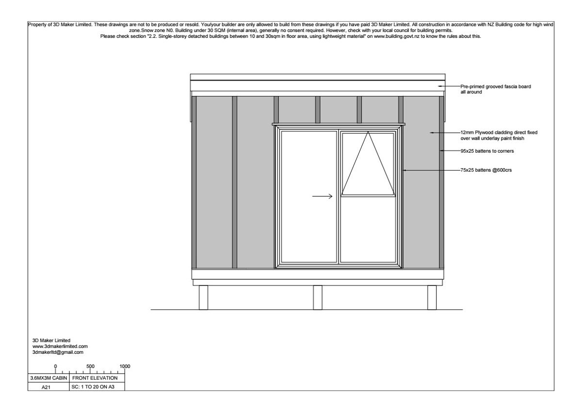 FREE Concept Plan | 3.6m x 3m Plywood and Batten Cladding