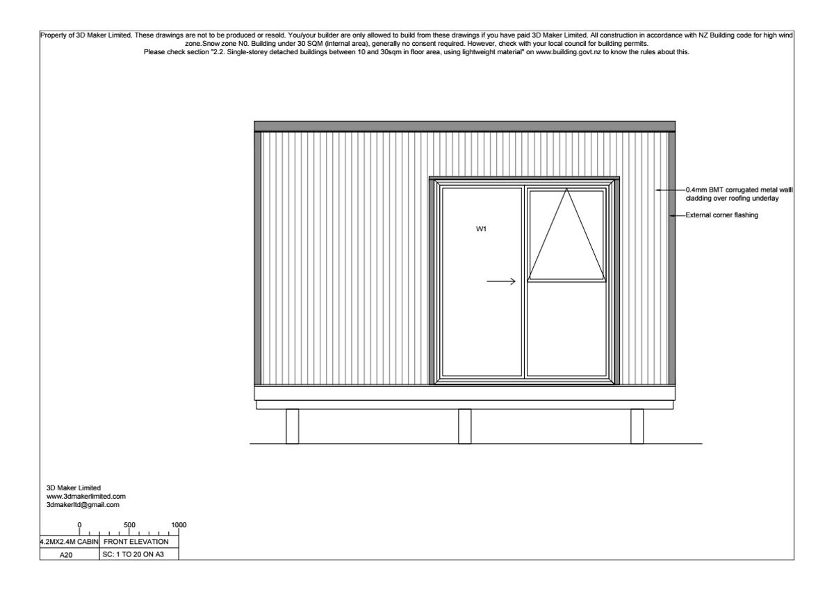 Full Construction Plan Package | 4.2m x 2.4m Corrugated Iron Cladding