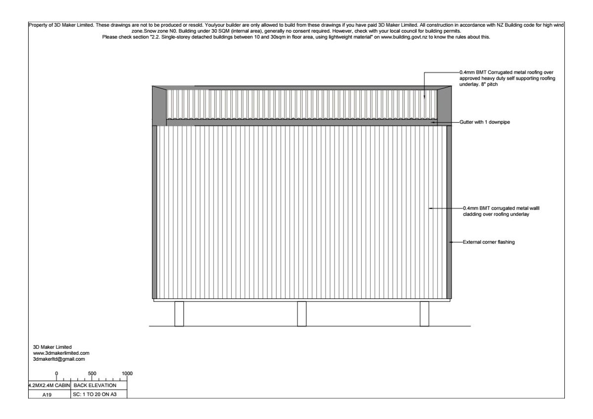 Full Construction Plan Package | 4.2m x 2.4m Corrugated Iron Cladding