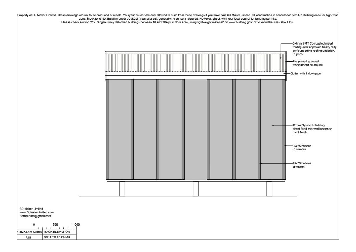 Full Construction Plan Package | 4.2m x 2.4m Plywood & Batten Cladding