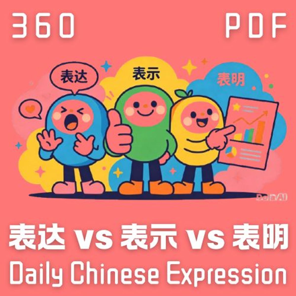 【PDF】Daily Chinese Expression 360「表达 VS 表示 VS 表明」 Chinese podcast -Speak Chinese with Da Peng #汉语俗语和习惯用语