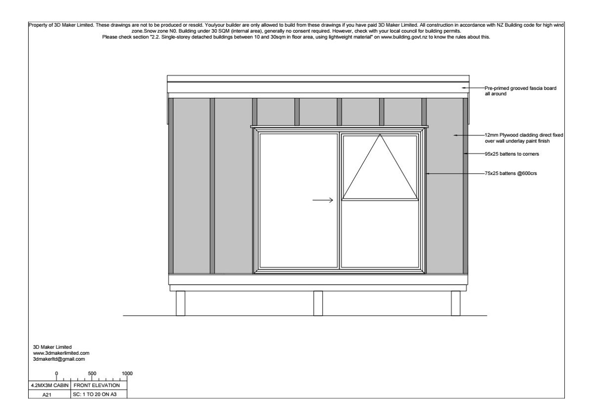 FREE Concept Plan |  4.2m x 3m Plywood & Batten Cladding