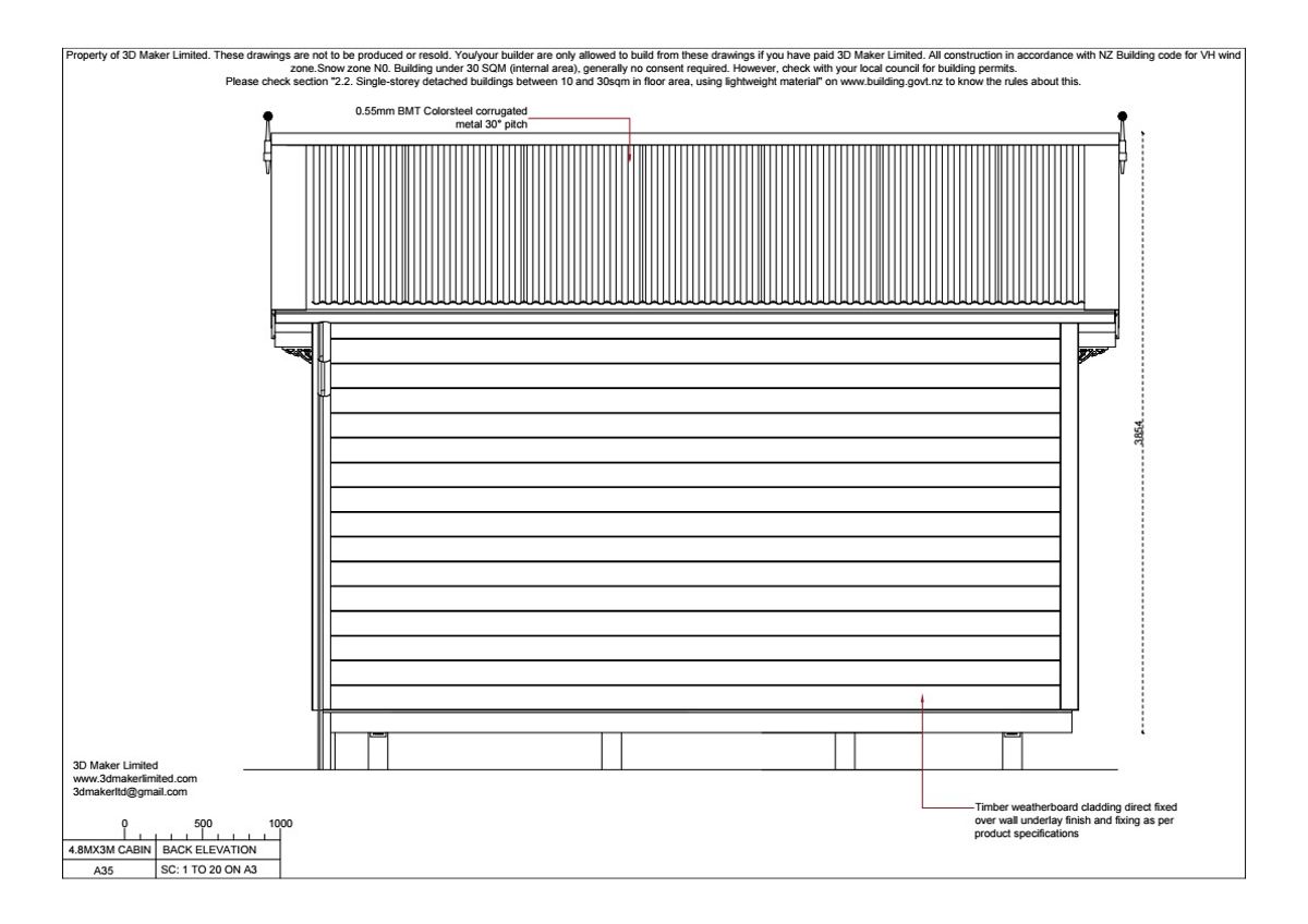Full Construction Plan Package | 4.8m x 3.0m Weatherboard Cladding