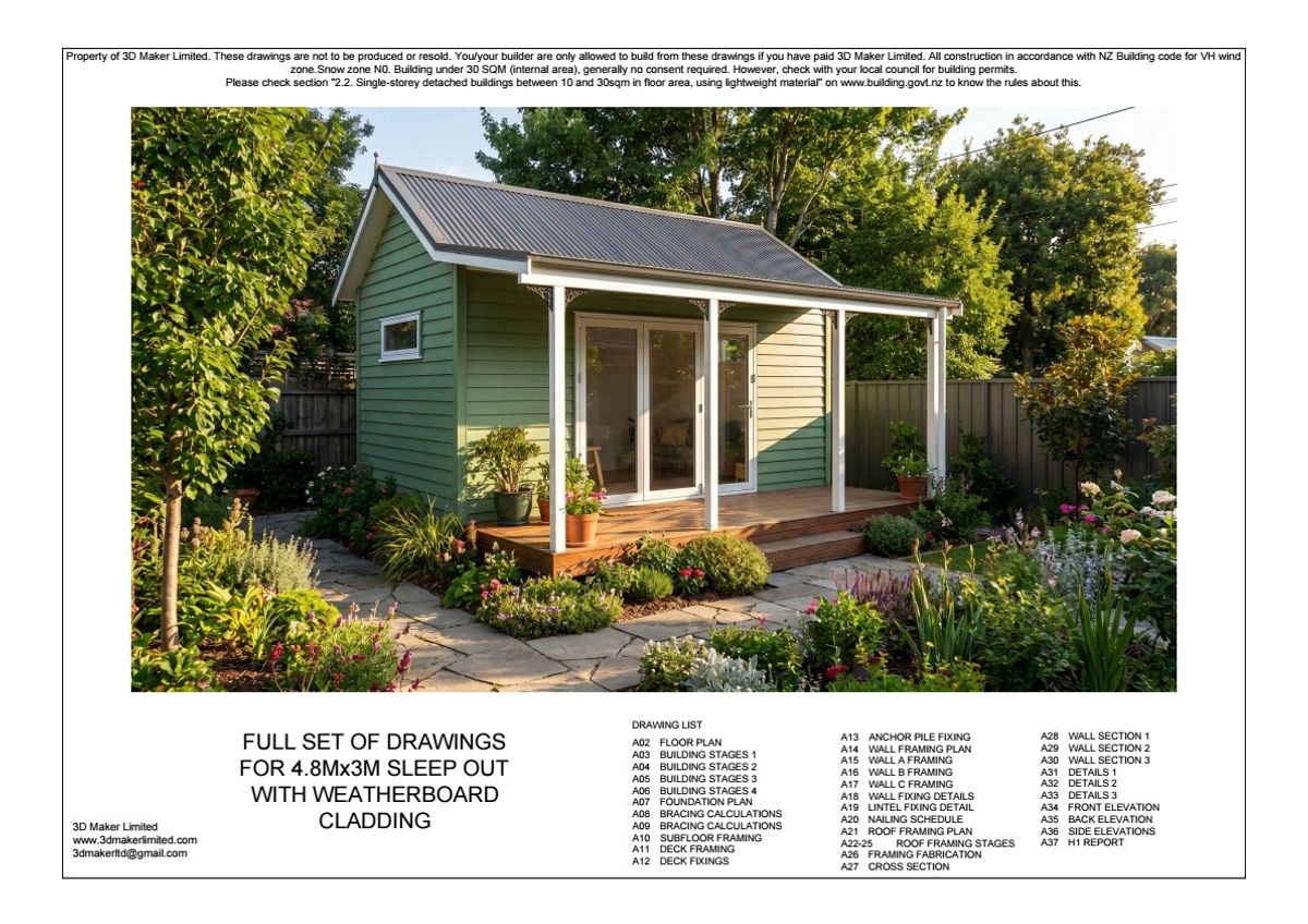 FREE Concept Plan | 4.8m x 3.0m Weatherboard Cladding
