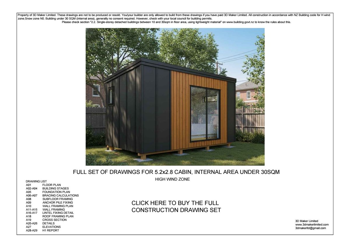 FREE Concept Plan | 5.2x2.8m Plywood & Batten Cladding