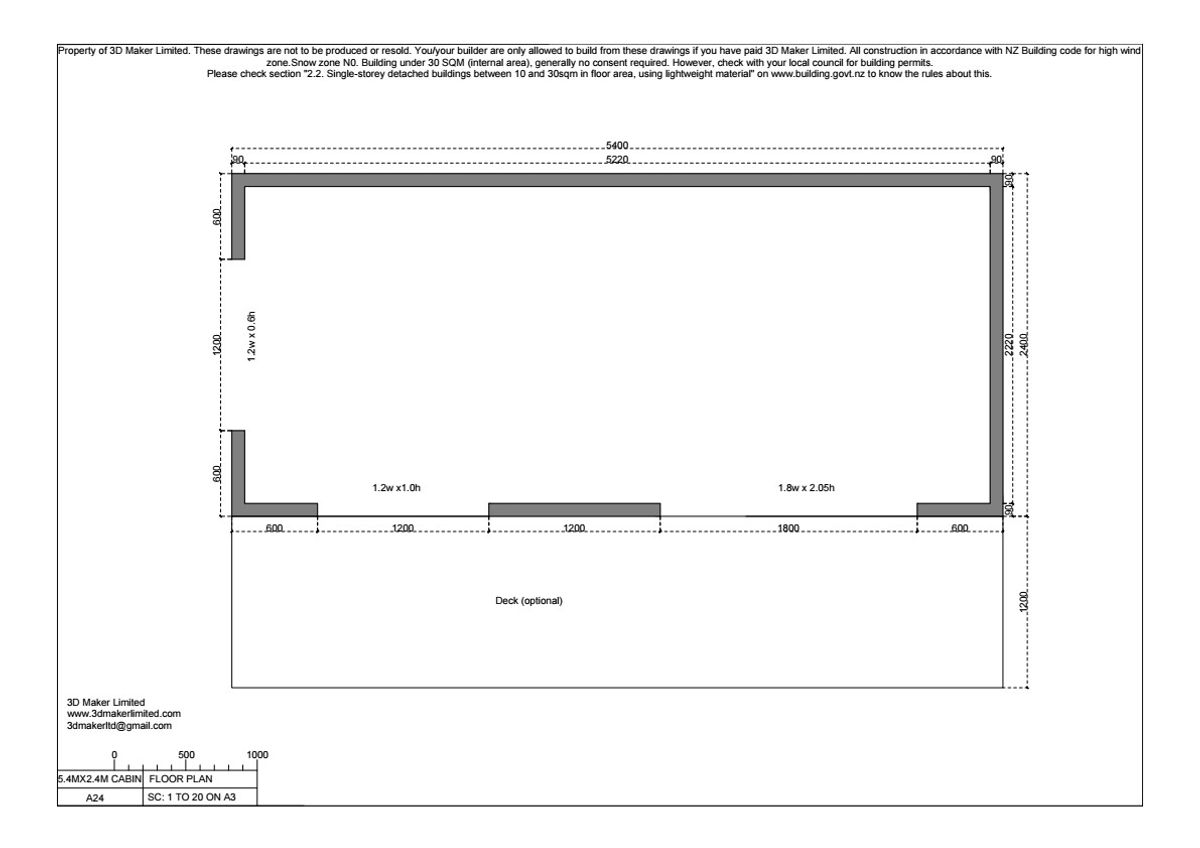 FREE Concept Plan | 5.4m x 2.4m Plywood & Batten Cladding