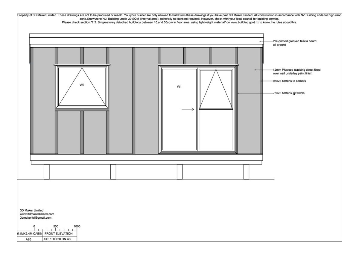 FREE Concept Plan | 5.4m x 2.4m Plywood & Batten Cladding