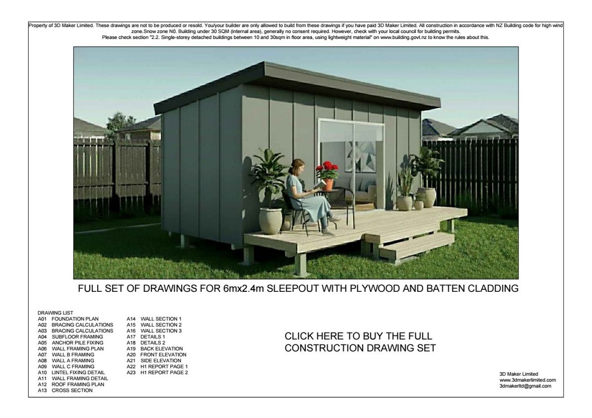 FREE Concept Plan | 6m x 2.4m Plywood & Batten Cladding