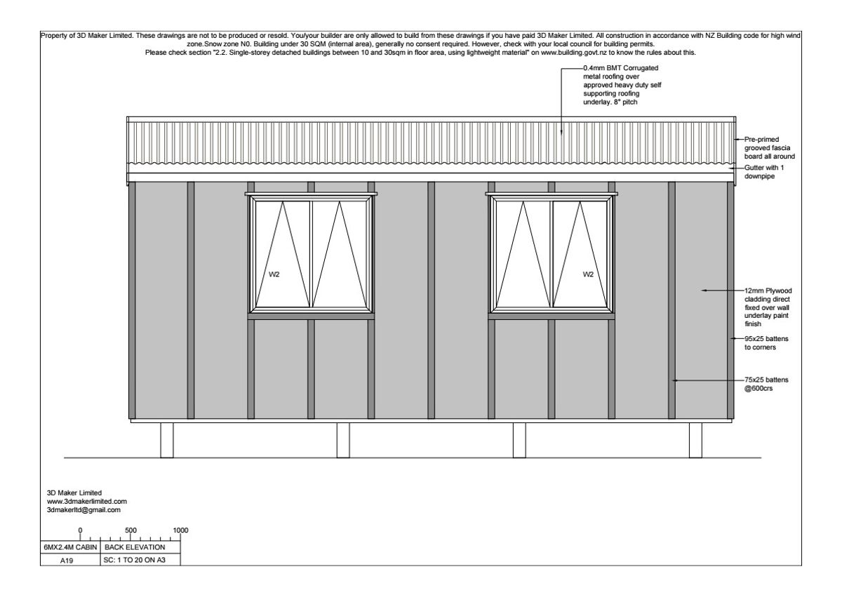 Full Construction Plan Package | 6m x 2.4m Plywood & Batten Cladding