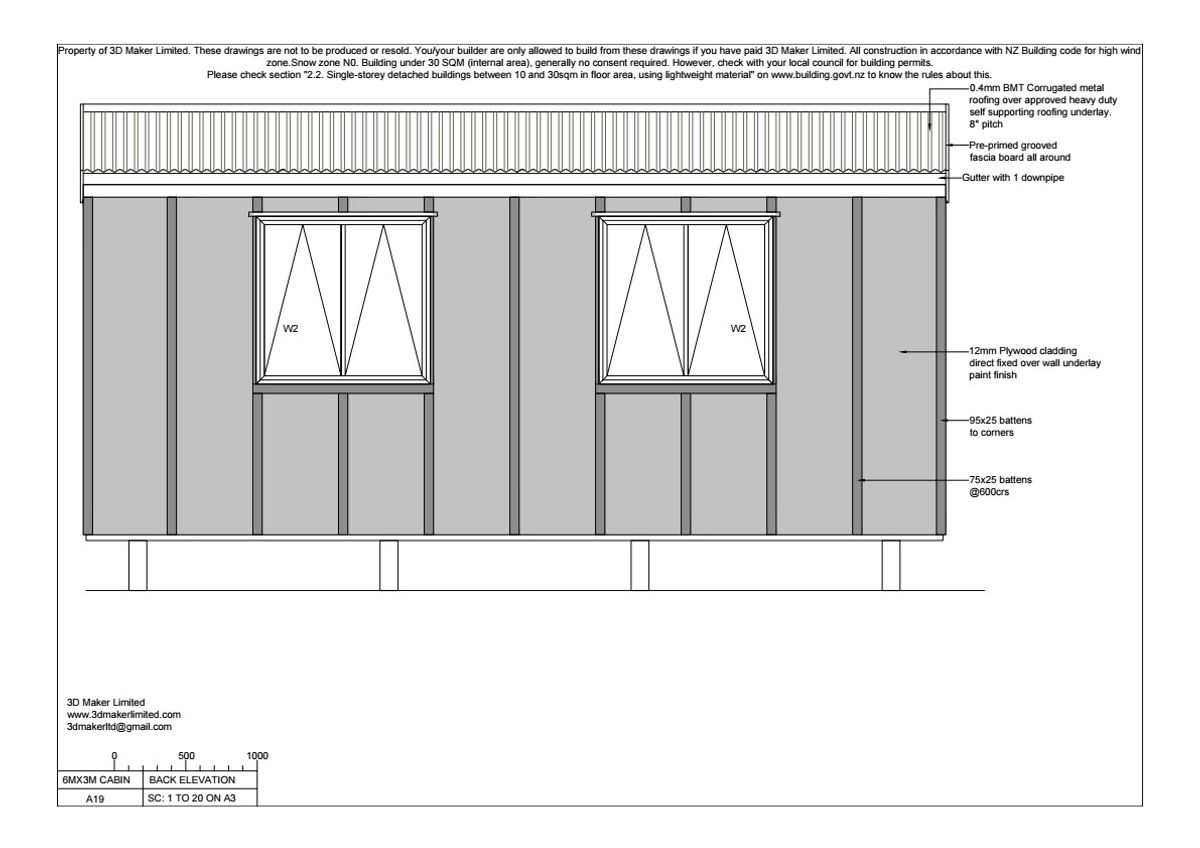 Full Construction Plan Package | 6m x 3m Plywood & Batten Cladding