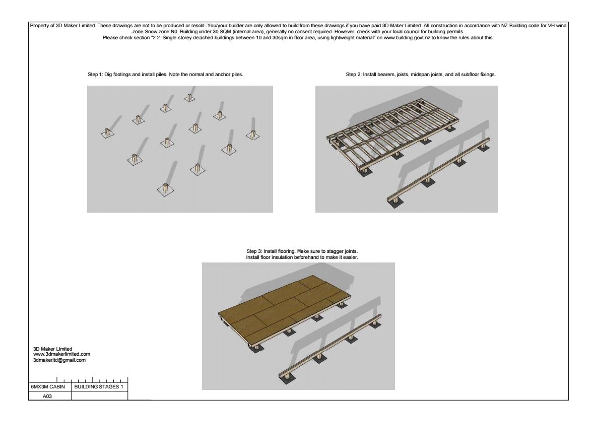 Full Construction Plan Package | 6.0m x 3.0m Weatherboard Cladding