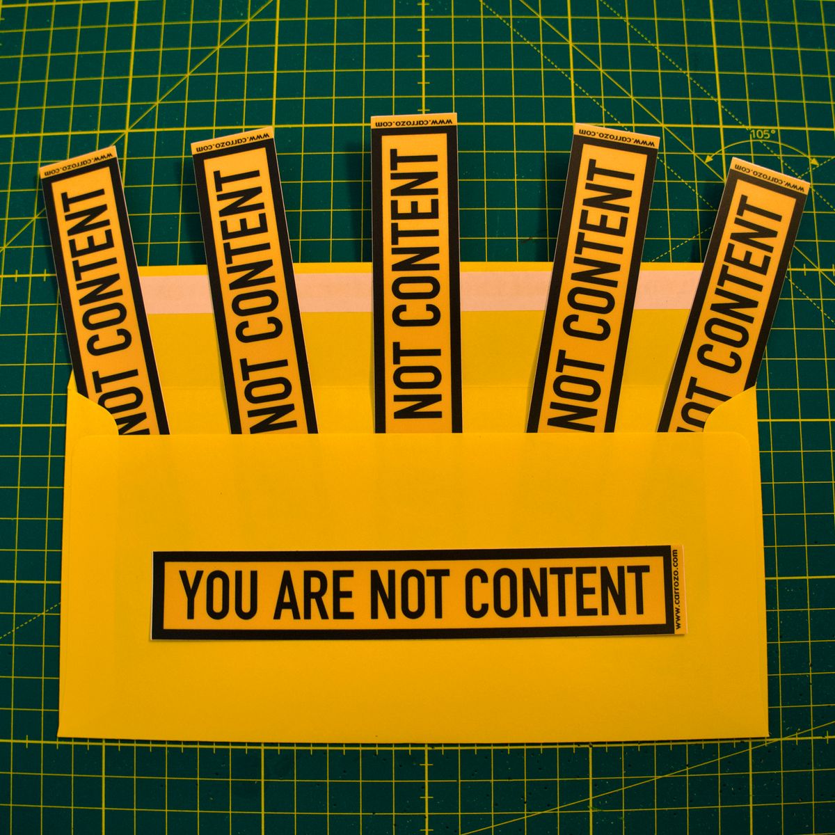 🟨 YOU ARE NOT CONTENT sticker pack