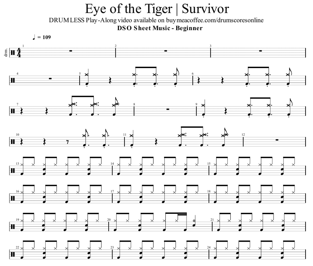Eye of the Tiger - Survivor | Sheet Music PDF and GP Files