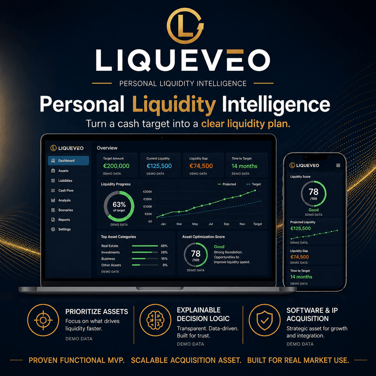 LIQUEVEO — Personal Liquidity Intelligence | Software & IP Acquisition