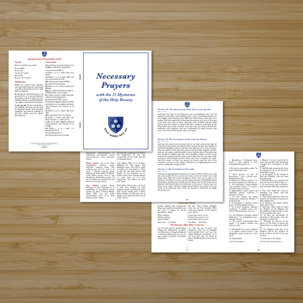 Printable Latin-English Prayer Book