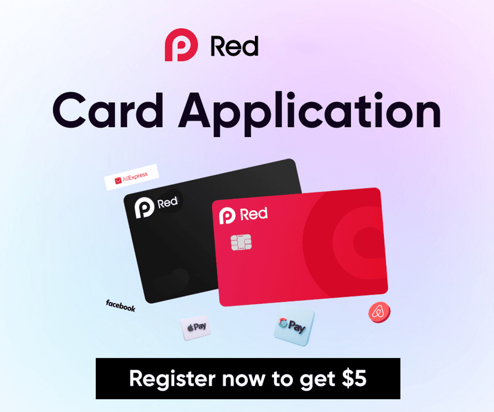 Red Virtual VISA Card
