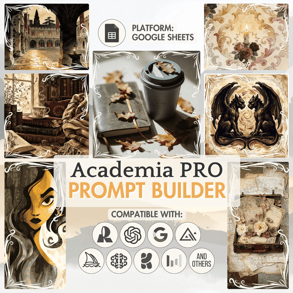 Academia Prompt Builder for Midjourney, ChatGPT Image, Recraft, Nano Banana, Ideogram, Krea, Seedream, Flux and other text-to-image AI