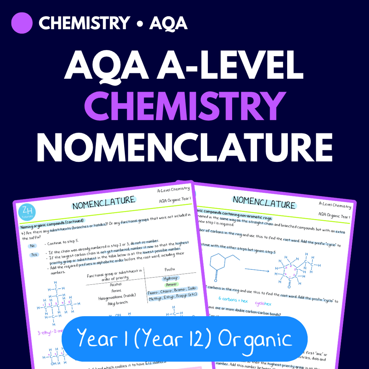 AQA A-Level Chemistry Nomenclature Resource