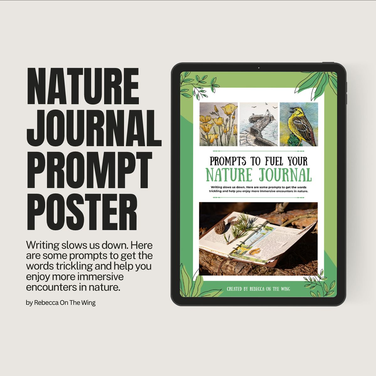 Nature Journal Prompt Poster