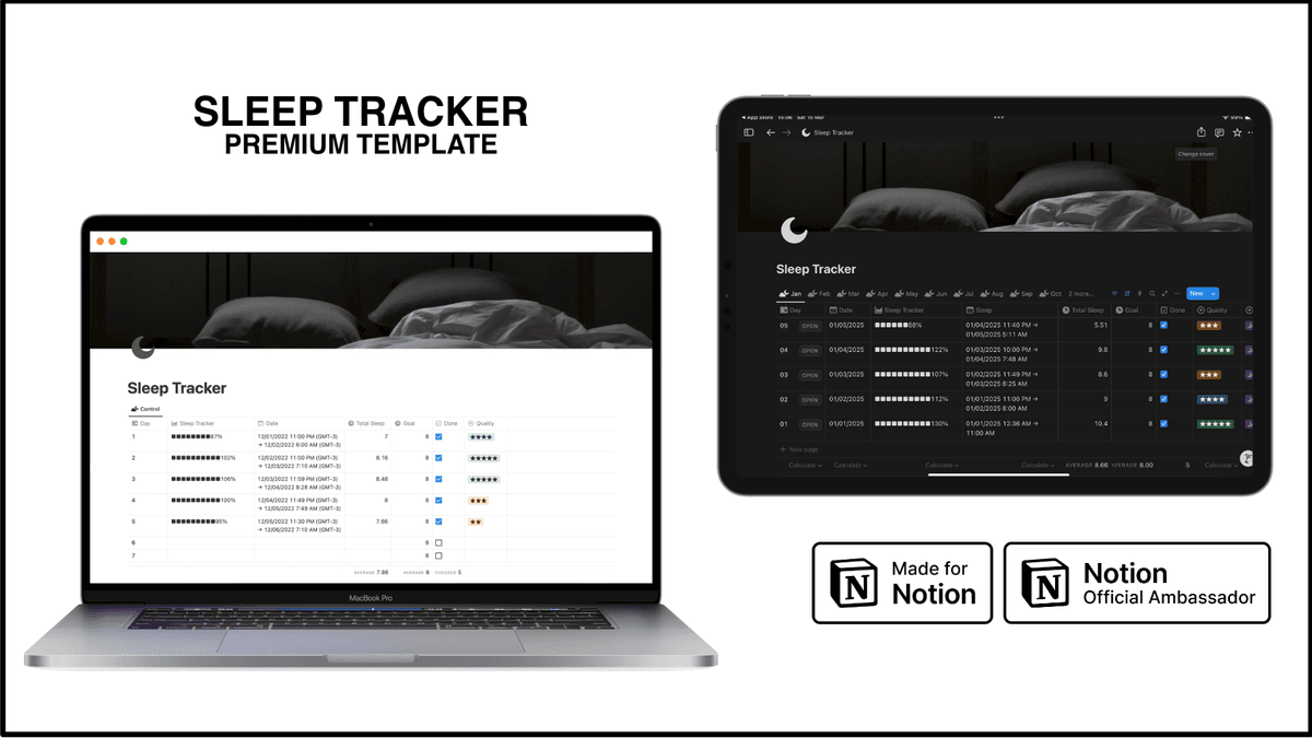 Notion Template - Sleep Tracker