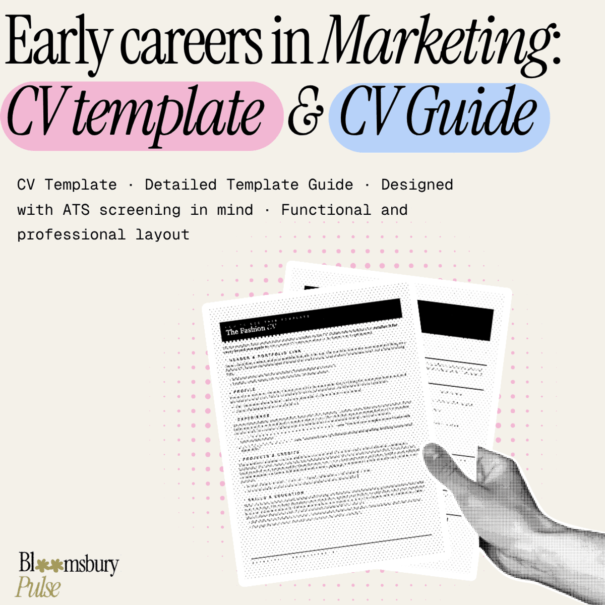 BloomsburyPulse | Early-careers Marketing CV template & CV guide