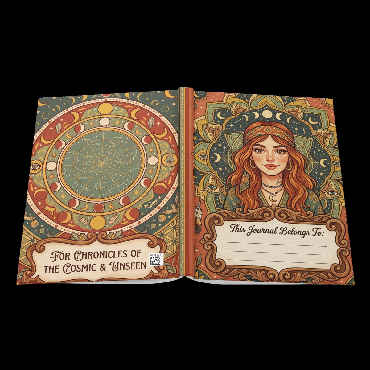 🌙 Luna's Birthday Special: "Mystical Cosmic Mandala" Hardcover Journal
