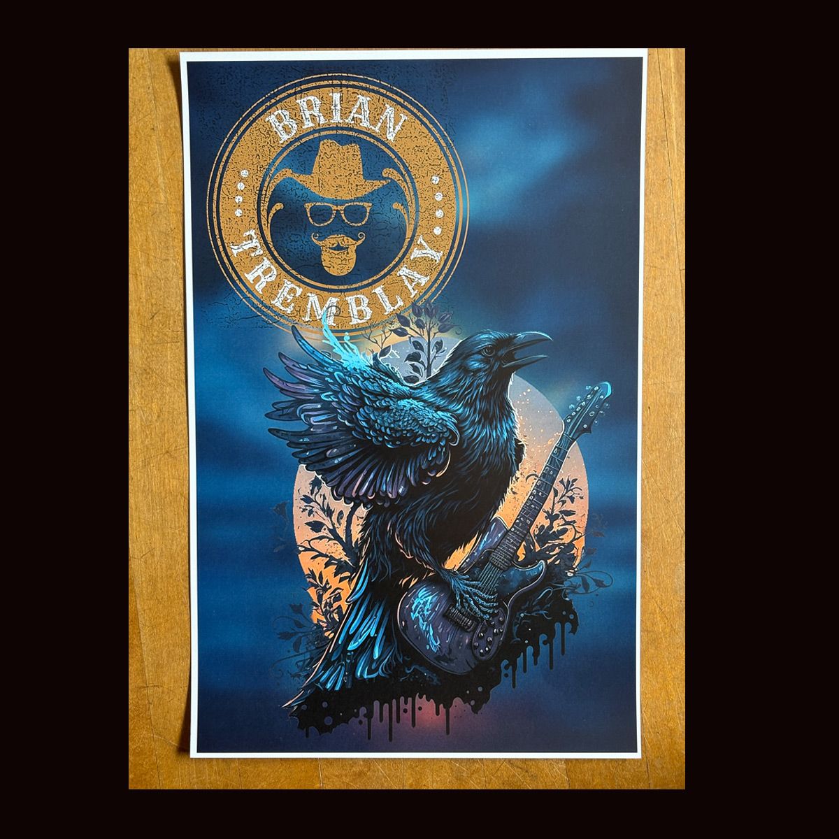 BT Raven Guitar Art Print