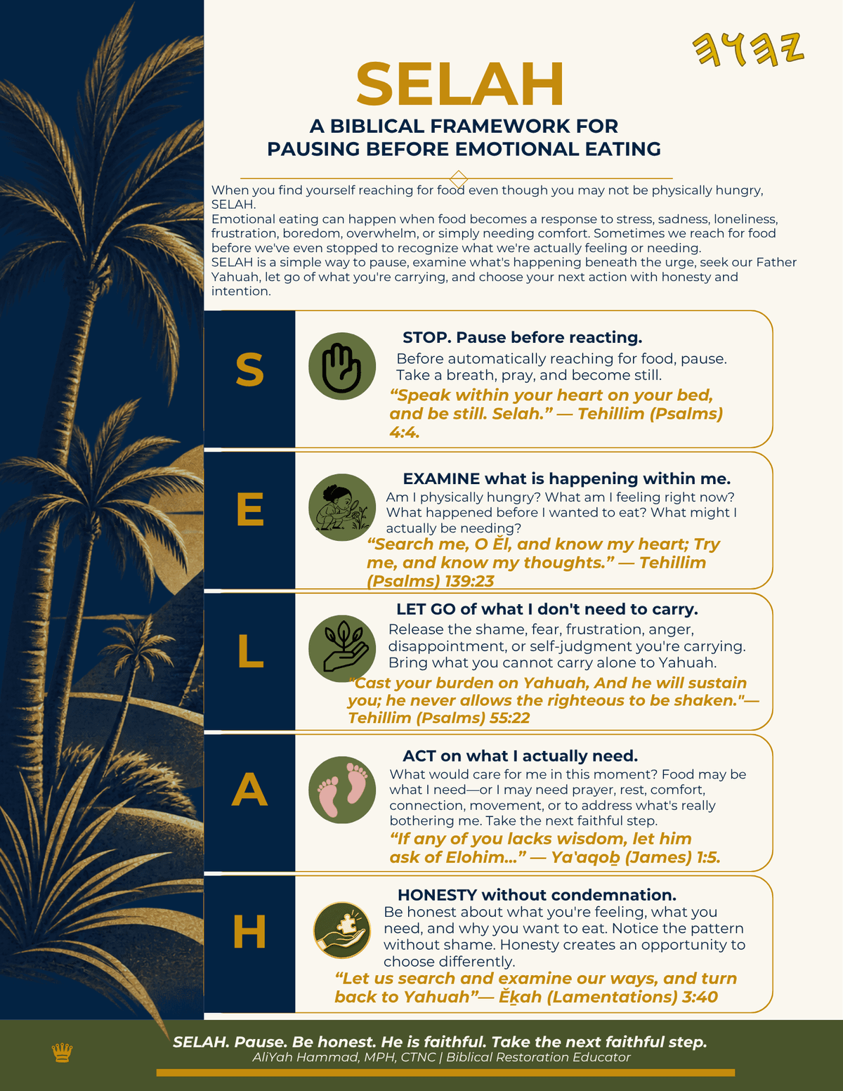 The SELAH Framework: A Biblical Framework for Pausing Before Emotional Eating