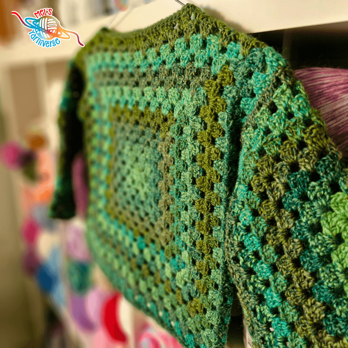 Easy Granny Square Sweater – Digital Crochet Pattern