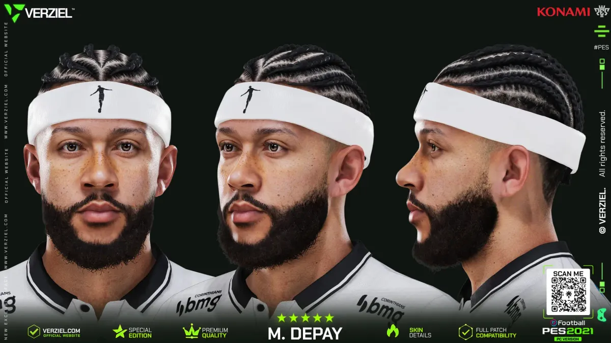 Memphis Depay 🇳🇱│ Face – PES 2021 PC 🔥🎮