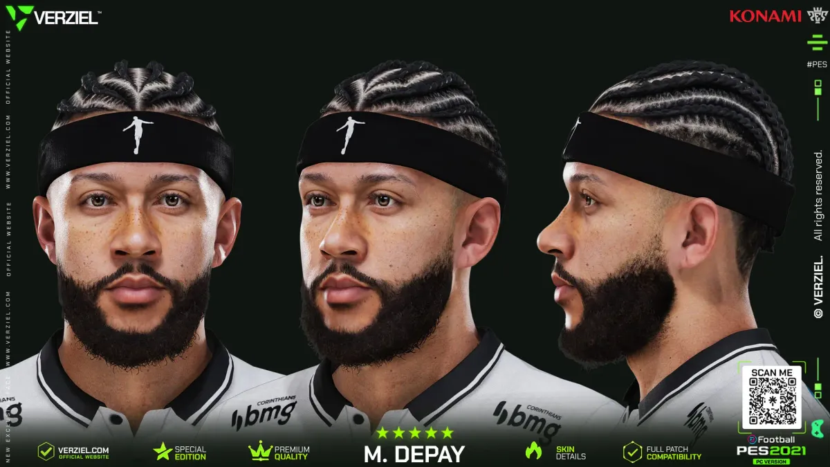 Memphis Depay 🇳🇱│ Face – PES 2021 PC 🔥🎮
