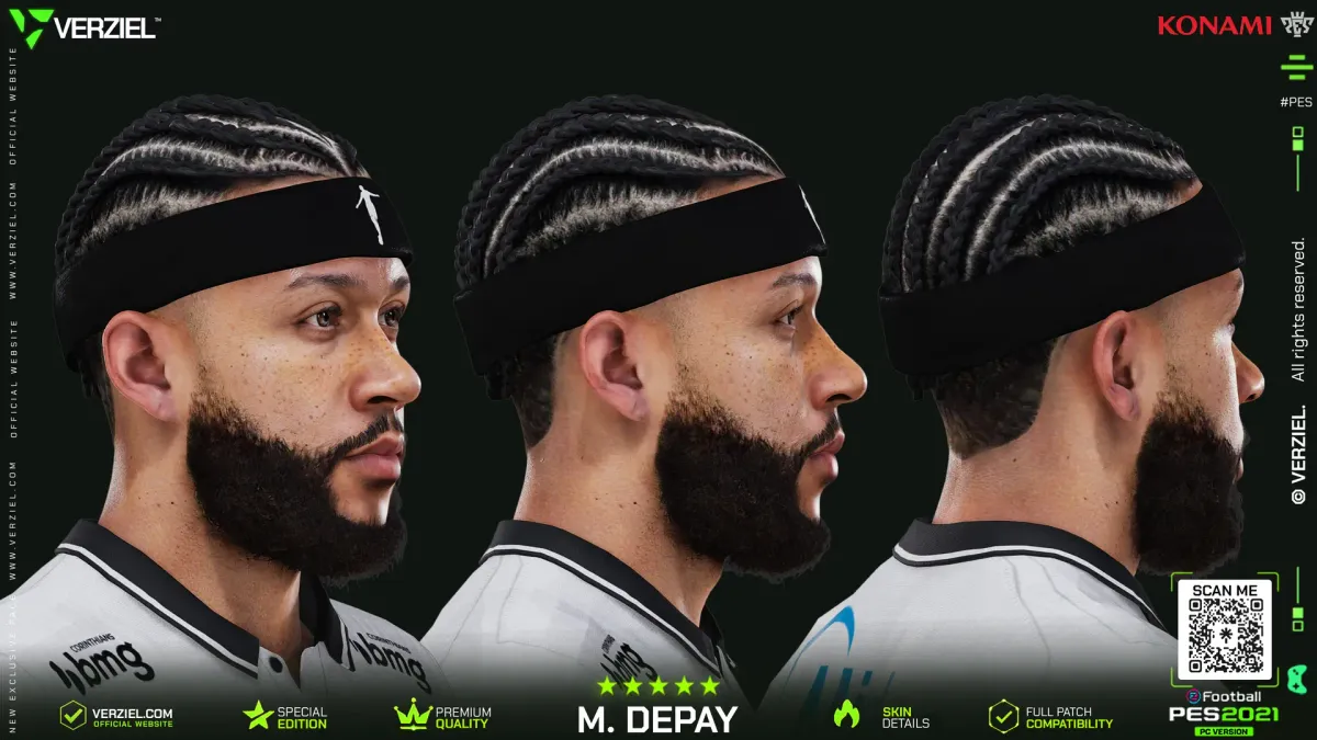 Memphis Depay 🇳🇱│ Face – PES 2021 PC 🔥🎮