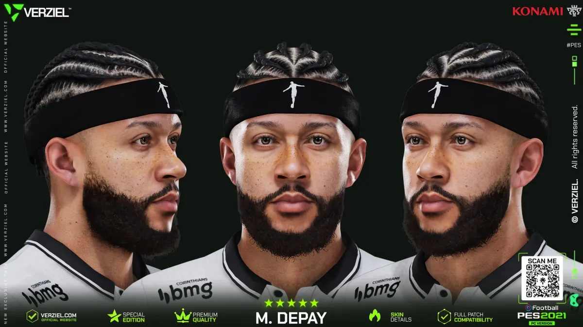 Memphis Depay 🇳🇱│ Face – PES 2021 PC 🔥🎮