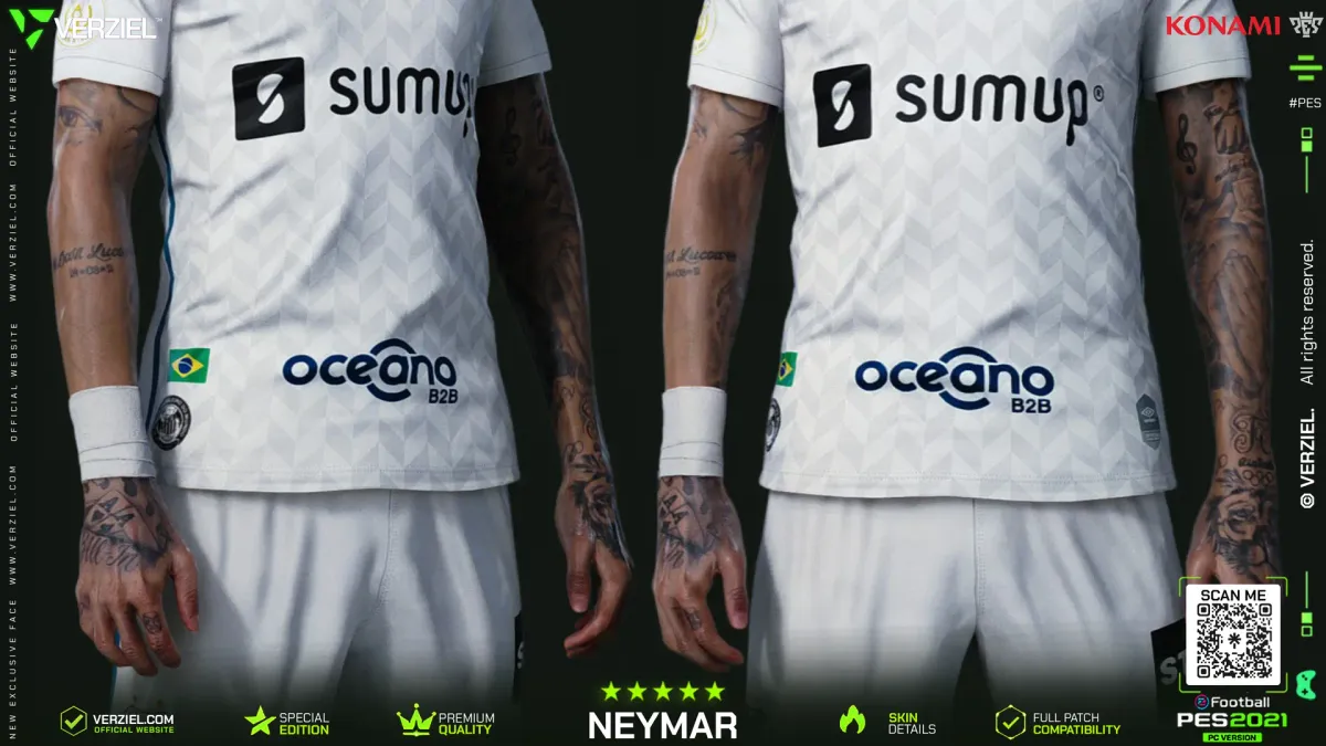 Neymar Jr 🇧🇷 │ Face – PES 2021 PC 🔥🎮 — #10 Headband Edition